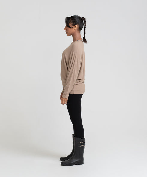 Women's Modal Rib Draped Top
